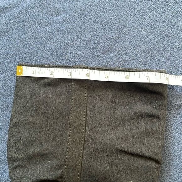 Solanz Womens Kadie Boots with Slouchy faux Suede Wedge Heel boot Black, 7.5 - Picture 11 of 13